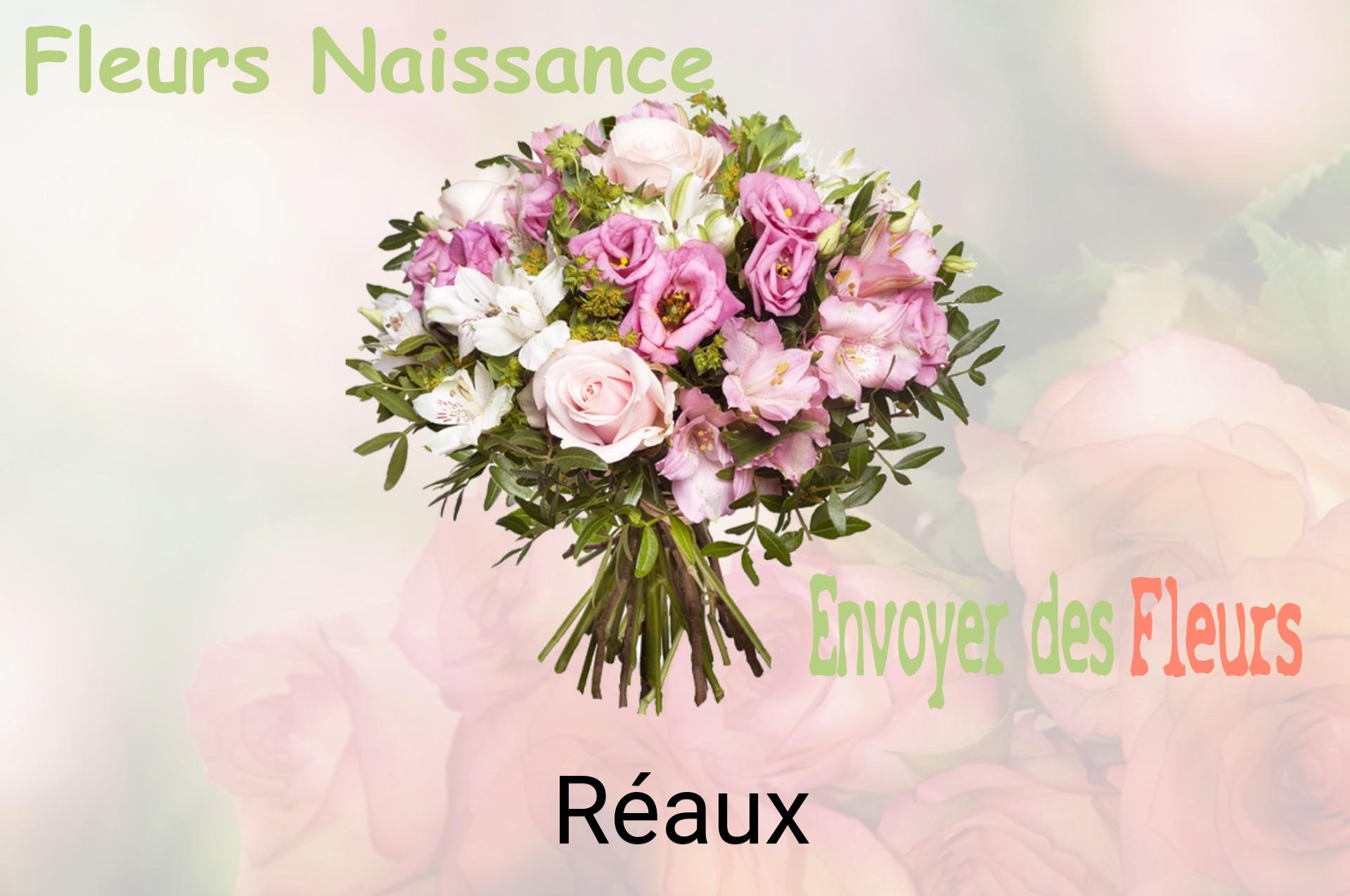 Bouquet de fleurs de naissance livré à Réaux