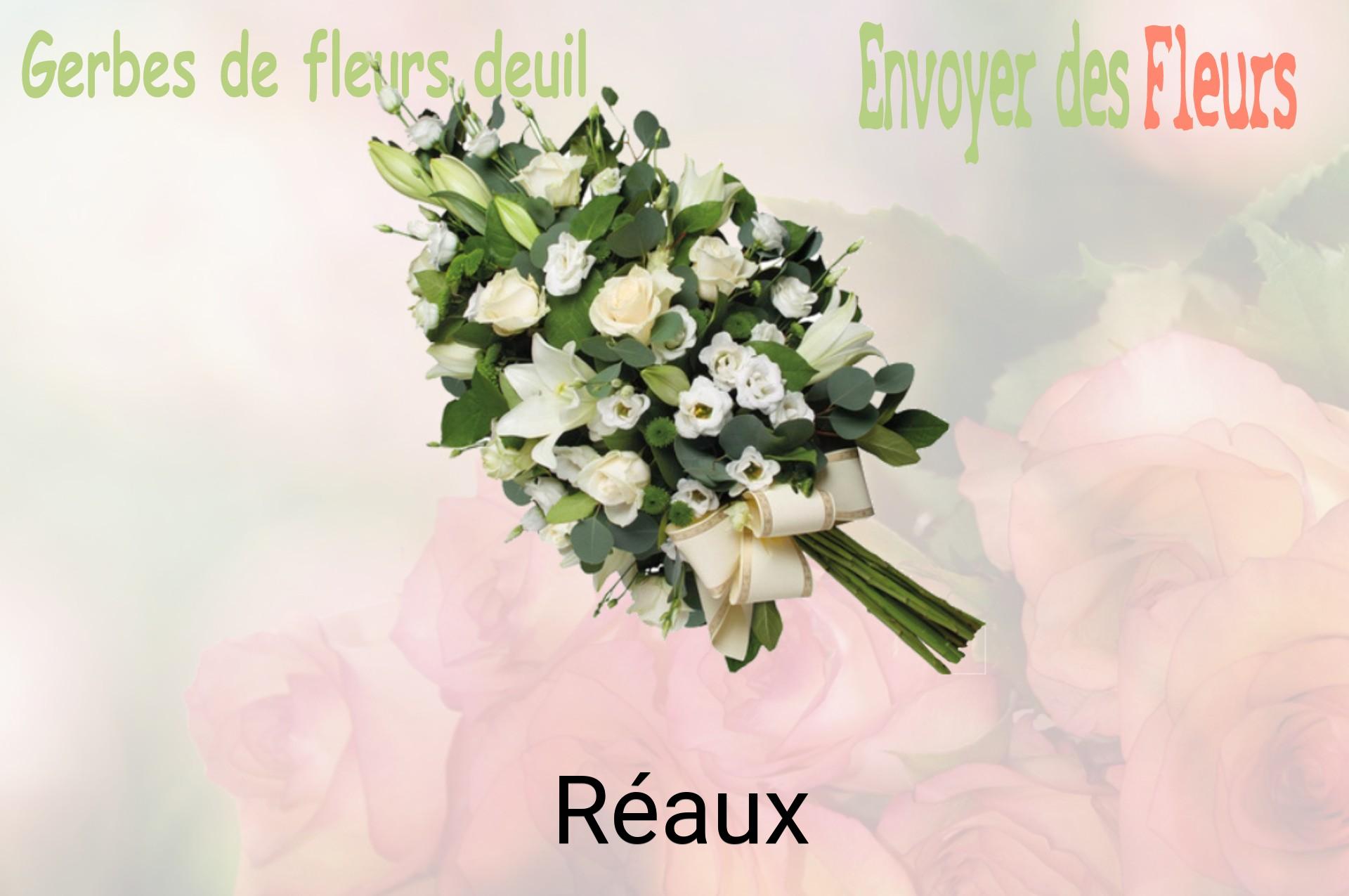 Gerbe de fleurs de deuil livrée à Réaux